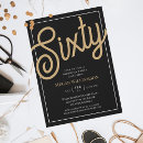 Search for chic 60th birthday invitations Typography