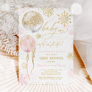 Search for pink snowflake baby shower invitations Baby it's cold outside