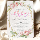 Search for greenery and gold baby shower invitations Geometric