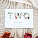 Search for baby girl second birthday invitations Floral