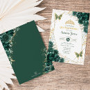 Search for emerald butterfly invitations Mis quince anos