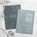 Search for steel blue invitations Floral