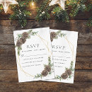 Search for christmas wedding rsvp cards Pine cone