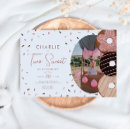 Search for two sweet doughnut birthday invitations Modern