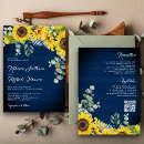 Search for navy blue and yellow sunflower invitations All in one