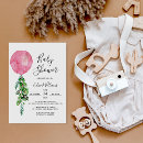 Search for pink balloon invitations Greenery