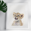 Search for lion nursery posters Watercolor