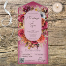 Search for fuchsia and orange wedding invitations Modern