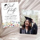 Search for wildflower graduation invitations Watercolor