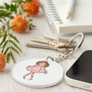 Search for girl posing key rings Ballerina