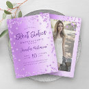 Search for chic sweet 16 invitations Purple