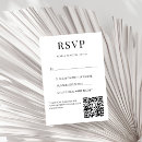 Search for plain white rsvp cards Black and white