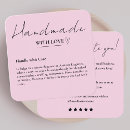 Search for handmade with love business cards Pink
