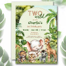 Search for two wild boy birthday invitations Tropical