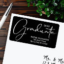 Search for black graduation return address labels High school