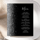 Search for black and silver wedding menus Glam