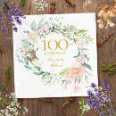 Search for 100th birthday napkins Elegant