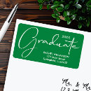 Search for green graduation return address labels High school