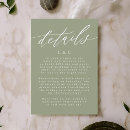 Search for direction wedding enclosure cards Sage green