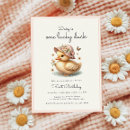 Search for lucky 1st birthday invitations Duckling