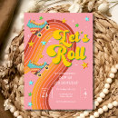 Search for rainbow skate invitations Groovy