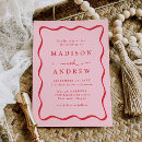 Search for pink border wedding invitations Simple
