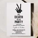 Search for gothic engagement party invitations Black and white
