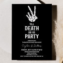 Search for gothic engagement party invitations Black and white