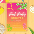Search for neon pink invitations Tropical