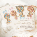 Search for foil gender reveal invitations Pink and blue