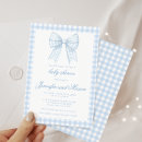 Search for plaid baby boy shower invitations Blue gingham
