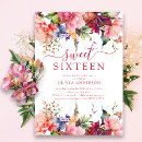 Search for modern sweet 16 invitations Flowers