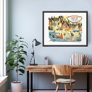 Search for beach map posters California