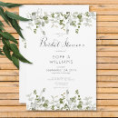 Search for greenery bridal shower invitations Green and white
