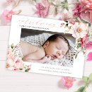 Search for flower birth announcement cards Botanical