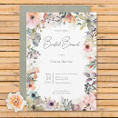 Search for pattern bridal shower invitations Romantic wild flowers pattern