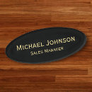 Search for black and gold name tags Company