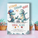 Search for funny dinosaur birthday invitations Dino party
