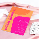 Search for hot pink orange invitations Chic