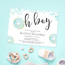 Search for blue doughnut baby shower invitations Watercolor