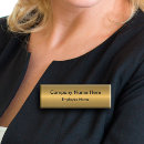Search for black and gold name tags Company
