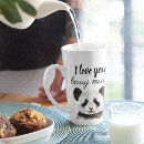 Search for i love you a latte mugs Black and white