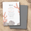 Search for coral beach wedding invitations Summer