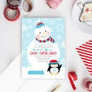 Search for snowman birthday invitations Red