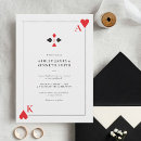 Search for playing card wedding invitations Red