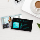 Search for black and teal business cards Logo