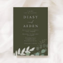 Search for olive leaf wedding invitations Elegant