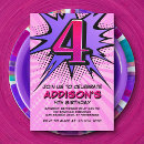 Search for girls superhero birthday invitations For her