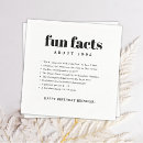 Search for fun facts napkins Black and white