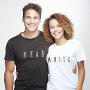 Search for white with black writing tshirts Write